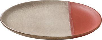 Coral Flat Round Coupe Plate 9.1" dia x 0.8" Spot On by Playground