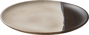 Black Flat Round Coupe Plate 11.4" dia x 0.8" Spot On by Playground