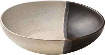 Black Deep Round Coupe Plate 9.1" dia x 2.1" Spot On by Playground