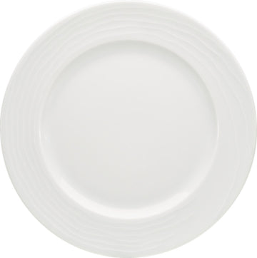 White Flat Plate With Wide Rim 6.3" dia. x 0.6" Maitre by Bauscher