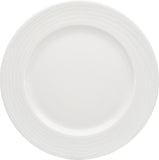 White Flat Plate with Structure Wide Rim 12.5