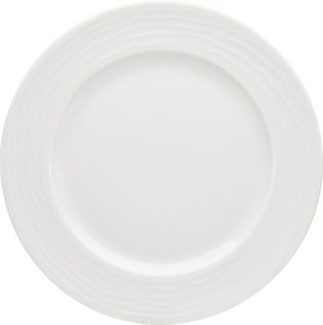White Flat Plate with Structure Wide Rim 12.5" dia. x 1" Maitre by Bauscher