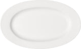 White Oval Platter with Rim 13