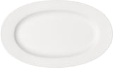 White Oval Platter with Rim 15.1