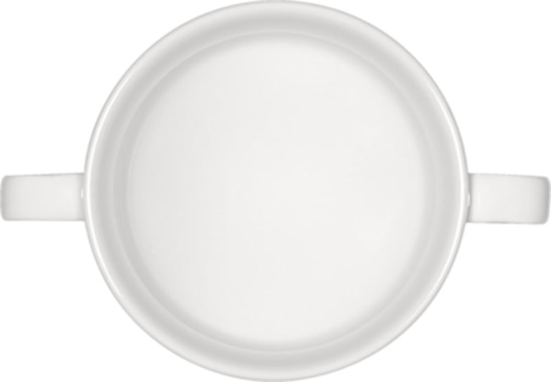 White Cream Soup Cup, Stackable 3.8