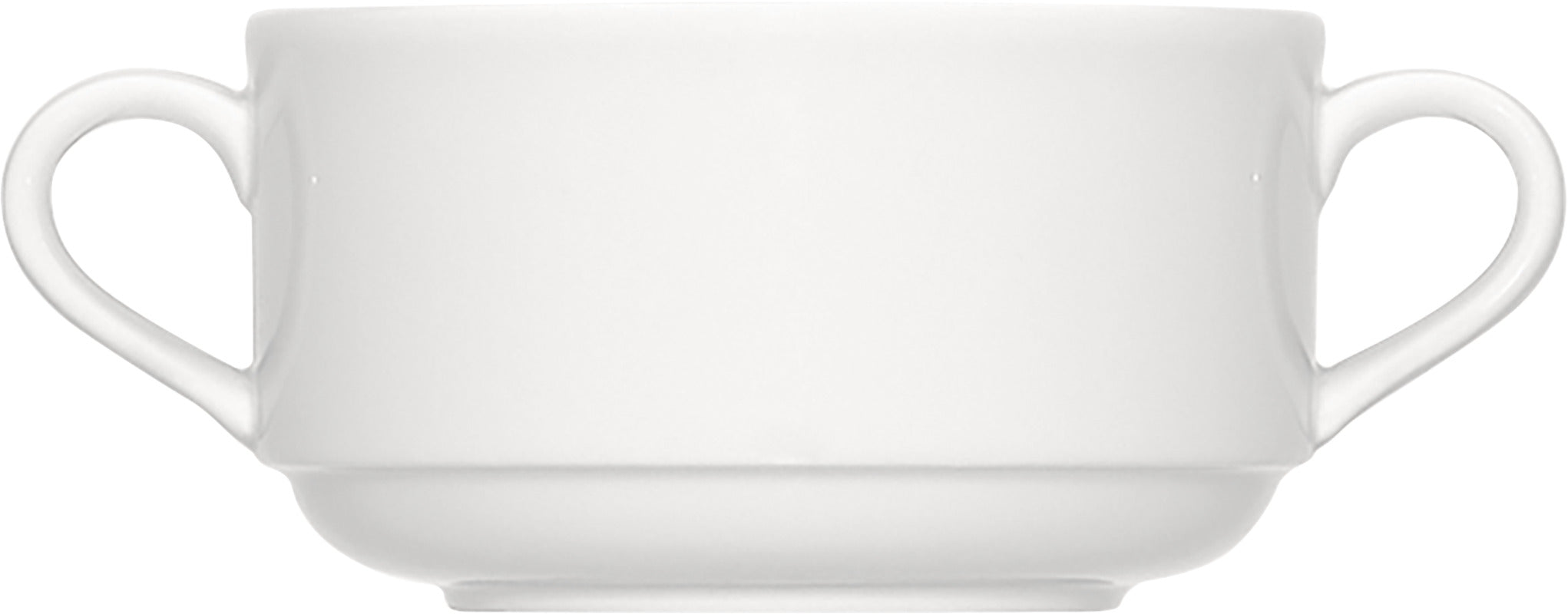 White Cream Soup Cup, Stackable 3.8