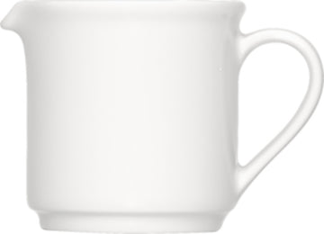 White Creamer With Handle 4.1" dia. x 2.9" 5.1 oz Maitre by Bauscher