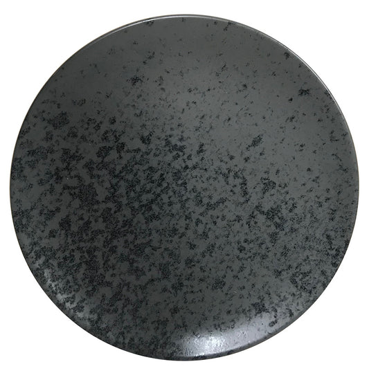 Flat Coupe Plate 7.9" dia. x 0.7"  Sandstone Black by Bauscher