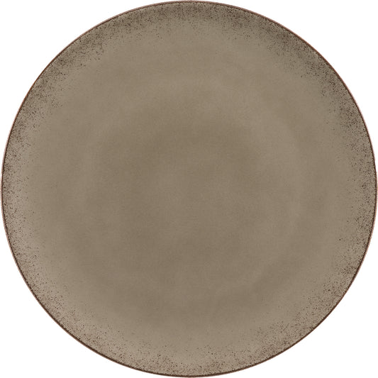 Flat Coupe Plate 7.9" dia. x 0.7" Modern Rustic by Bauscher