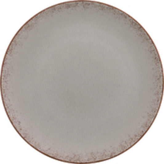 Natural Grey Flat Coupe Plate 9" dia. x 0.8" Modern Rustic by Bauscher