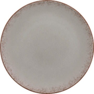 Natural Grey Flat Coupe Plate 9" dia. x 0.8" Modern Rustic by Bauscher