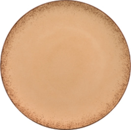 Natural Sand Flat Coupe Plate 9" dia. x 0.8" Modern Rustic by Bauscher