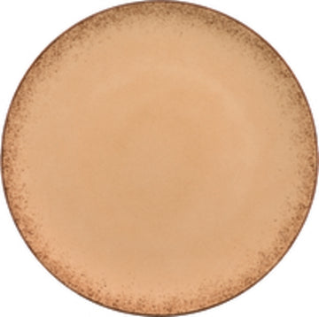 Natural Sand Flat Coupe Plate 9" dia. x 0.8" Modern Rustic by Bauscher