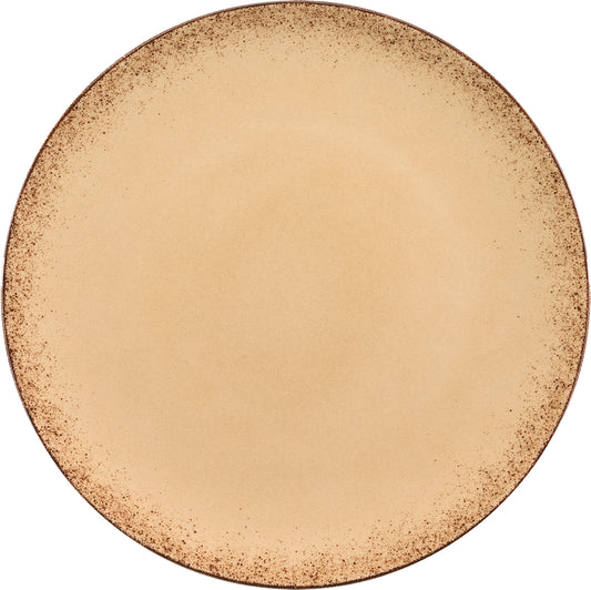Flat Coupe Plate 12.5" dia. x 0.9" Modern Rustic by Bauscher