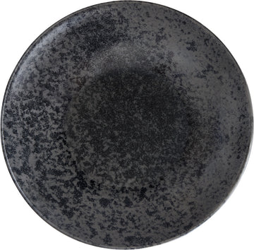 Deep Coupe Plate 9.4" dia. x 1.8" 33.8 oz  Sandstone Black by Bauscher