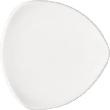 White Triangular Flat Coupe Plate 4.1" x 4.1" x 0.6" Options by Bauscher