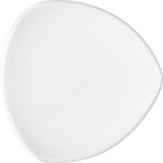 White Triangular Flat Coupe Plate 7.5" x 7.5" x 0.9" Options by Bauscher