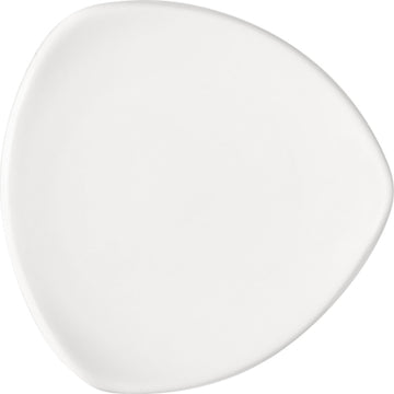 White Triangular Flat Coupe Plate 7.5" x 7.5" x 0.9" Options by Bauscher