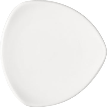 White Triangular Flat Coupe Plate 9.6" x 9.6" x 0.9" Options by Bauscher