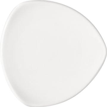 White Triangular Flat Coupe Plate 11" x 11" x 0.9" Options by Bauscher