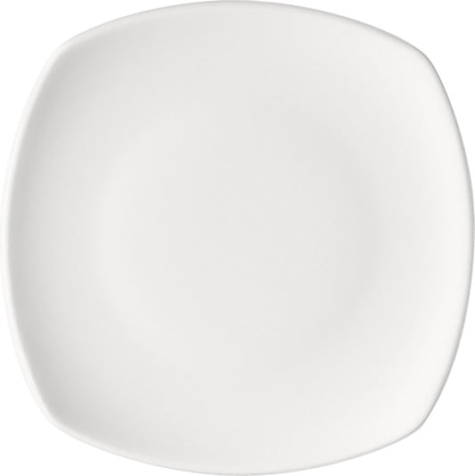 White Square Flat Coupe Plate 9.7" x 9.7" x 1" Options by Bauscher