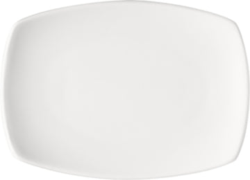 White Rectangular Coupe Platter 5.5" x 3.7" x 0.7" Options by Bauscher