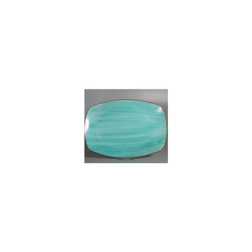Rustic Lagoon Rectangular Platter 11" dia. Modern Rustic by Bauscher