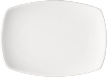 White Rectangular Coupe Platter 14.2" x 9.1" x 1.1" Options by Bauscher