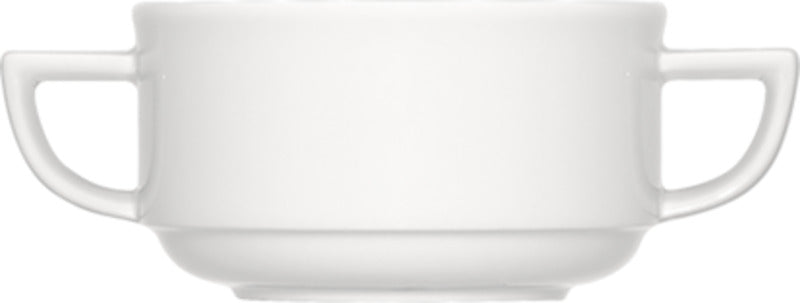 White Cream Soup Cup, Stackable 3.8