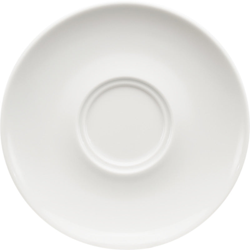 White Coupe Saucer with Two Wells 6.3