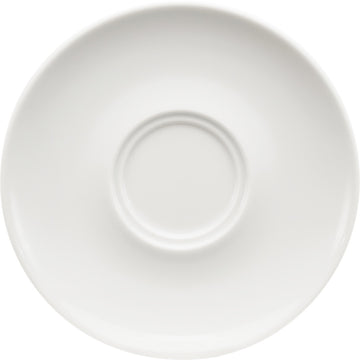 White Coupe Saucer with Two Wells 6.3" dia. x 0.8" options by Bauscher