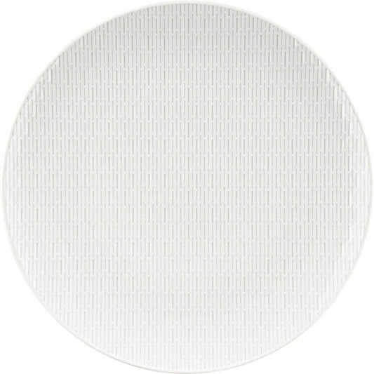 White Flat Coupe Plate with Embossment 11.0" dia. Scope by Bauscher