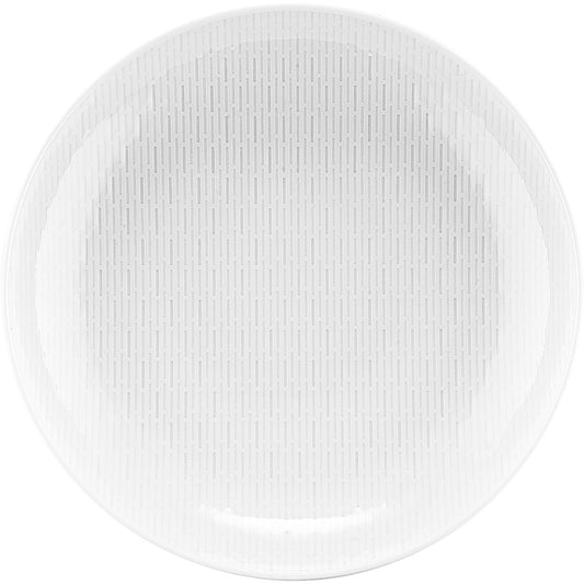 White Deep Coupe Plate with Embossment 11.4" dia. Scope by Bauscher