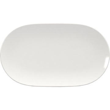White Oval Coupe Platter without Embossment 12.8" x 7.4" Scope by Bauscher