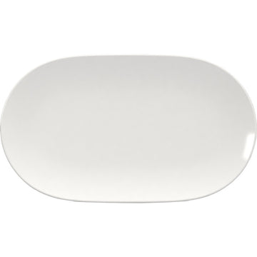 White Oval Coupe Platter without Embossment 14.7" x 8.7" Scope by Bauscher
