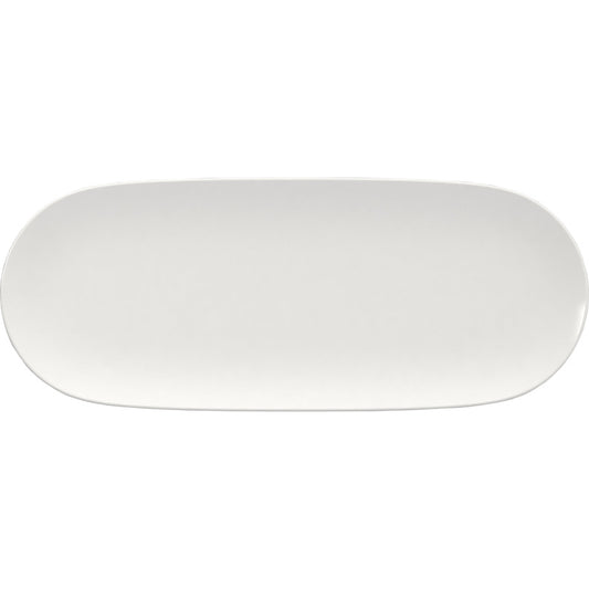 White Oval Coupe Platter without Embossment 18.2" x 7.2" Scope by Bauscher