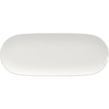 White Oval Coupe Platter without Embossment 18.2