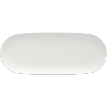 White Oval Coupe Platter without Embossment 18.2" x 7.2" Scope by Bauscher