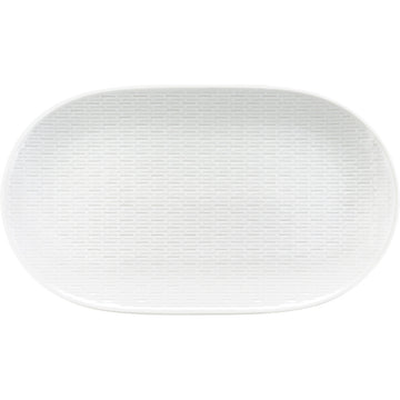 White Platter with Embossment 12.8" x 7.4" Scope by Bauscher