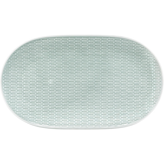 Glow Sea Oval Coupe Platter with Embossment 12.8" x 7.4" Scope by Bauscher