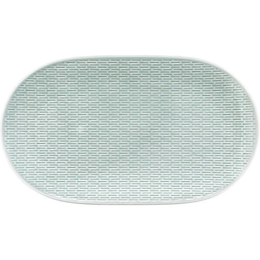 Glow Sea Oval Coupe Platter with Embossment 14.7" x 8.7" Scope by Bauscher