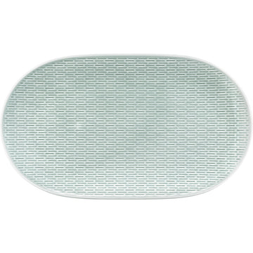 Glow Sea Oval Coupe Platter with Embossment 14.7" x 8.7" Scope by Bauscher