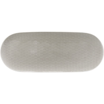Glow Grey Oval Coupe Platter with Embossment 18.2" x 7.2" Scope by Bauscher