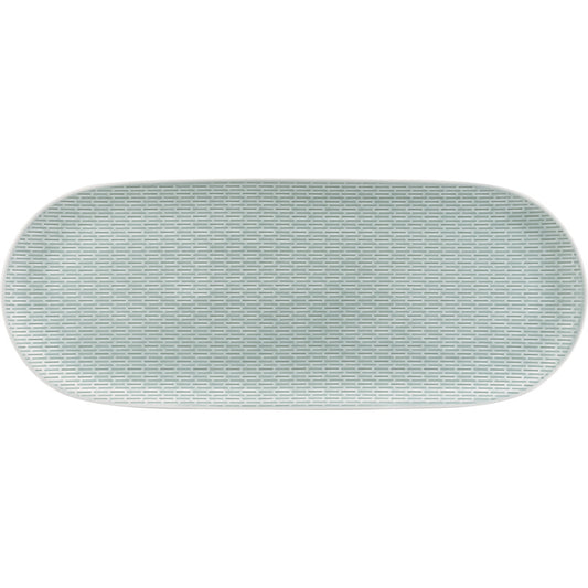 Glow Sea Oval Coupe Platter with Embossment 18.2" x 7.2" Scope by Bauscher