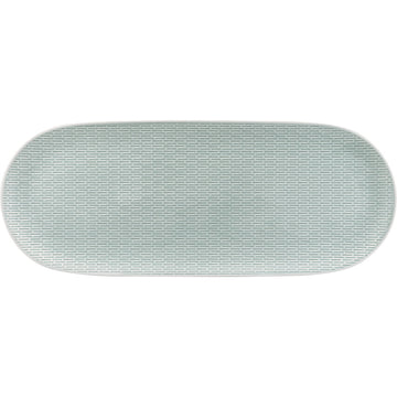 Glow Sea Oval Coupe Platter with Embossment 18.2" x 7.2" Scope by Bauscher
