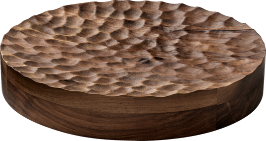 Walnut Round Plateau 12.6" dia. Elevate by Playground