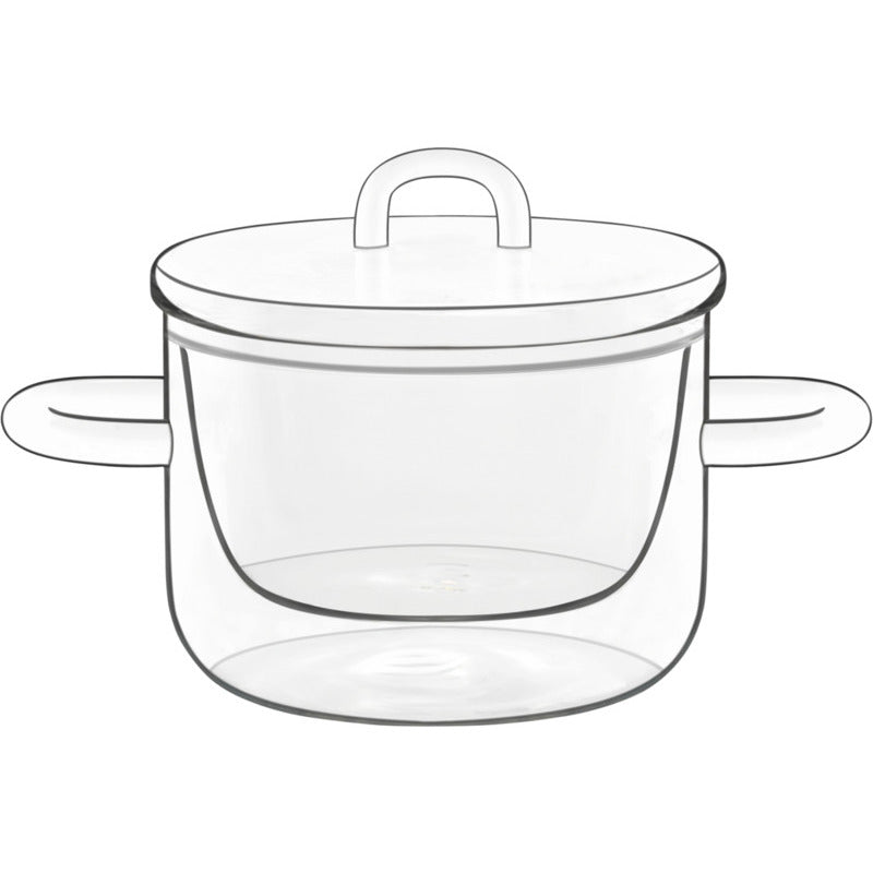 Small Double-wall Serving Pot with Lid 3.7