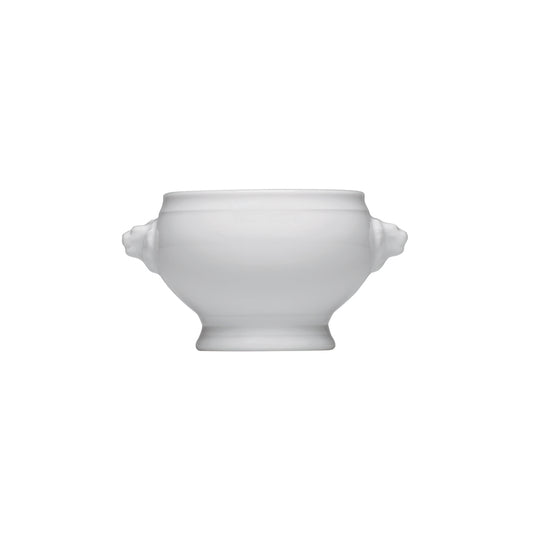 White Tureen Bottom With Lion Heads 4.3" dia. x 3.3" 15.2 oz Bistro by Bauscher