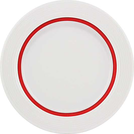 Ruby Red Flat Plate with Wide Rim 9.1" dia. Dialog by Bauscher