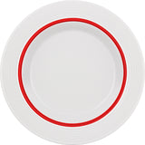Ruby Red Deep Plate with Rim 9